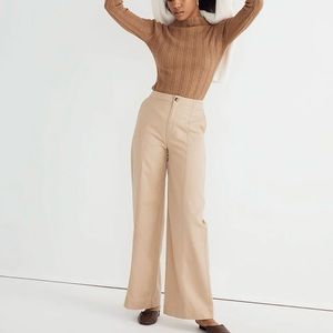 NWT, Madewell Seamed Wide-Leg Pants in Desert Dune - Size 6